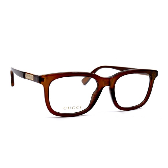 NEW GUCCI GG0938O 006 BROWN TRANSPARENT AUTHENTIC EYEGLASSES FRAME - Picture 2 of 14